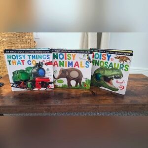 Noisy Animals Dinosaurs And Vehicles Sound Book - Bundle Of 3